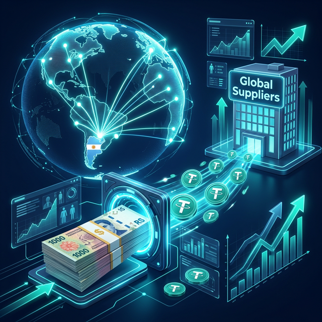 Pagar proveedores internacionales con USDT desde Argentina — Guía B2B para empresas 2026